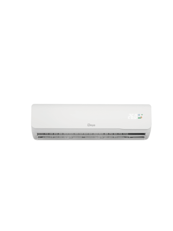 DEYE DWGA21-ACDCBLW-12KR2(EU) 3,5 kW AC/DC (hálózatra csatlakoztatható/önálló) napelemes DC inverteres R32 monosplit fali kivitel beltéri+kültéri hűtés és fűtés